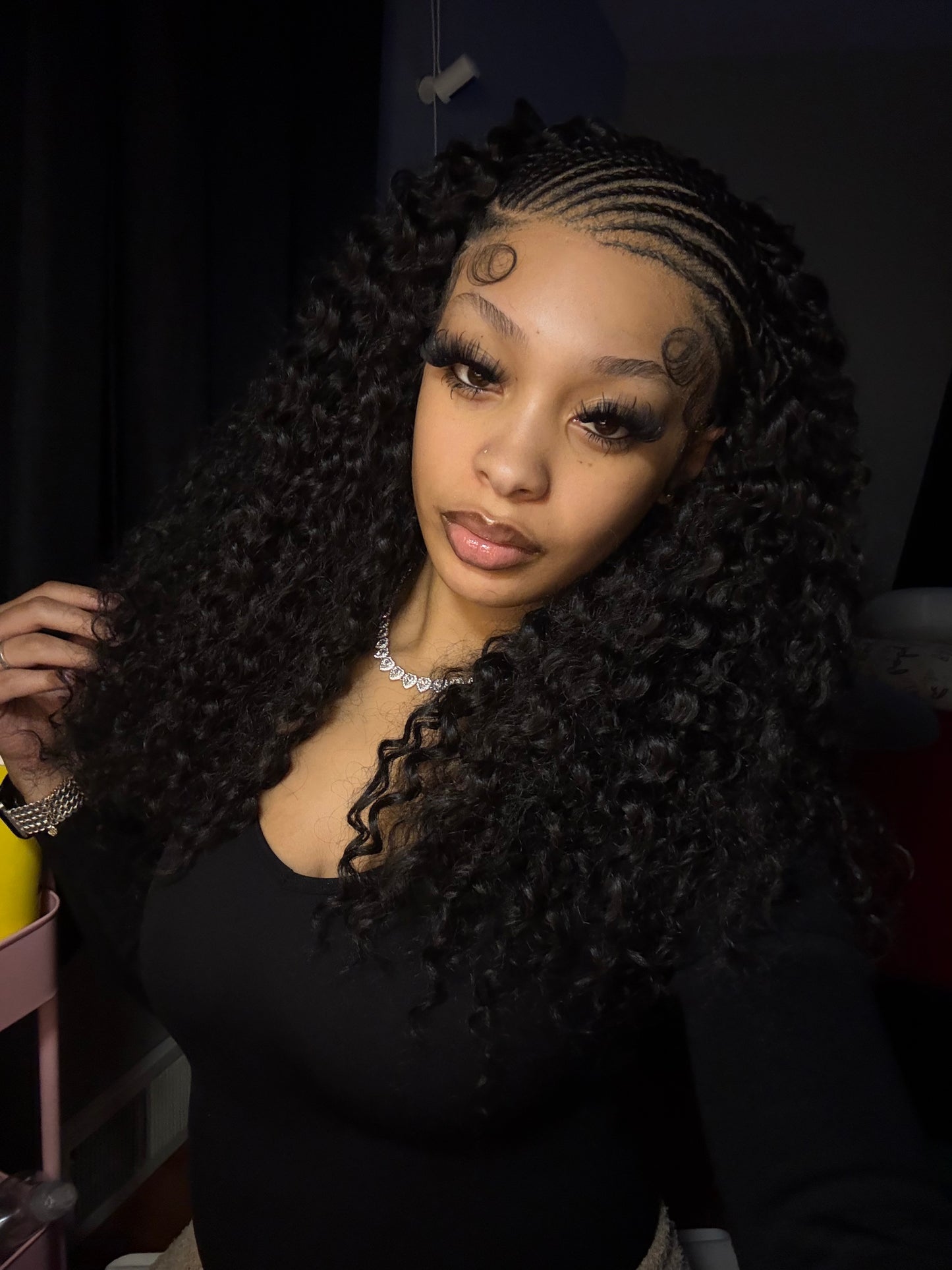 Pre Braided 24 Inch 13x6 Cornrow Wig
