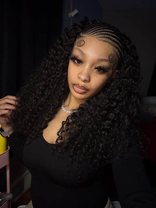 Pre Braided 24 Inch 13x6 Cornrow Wig