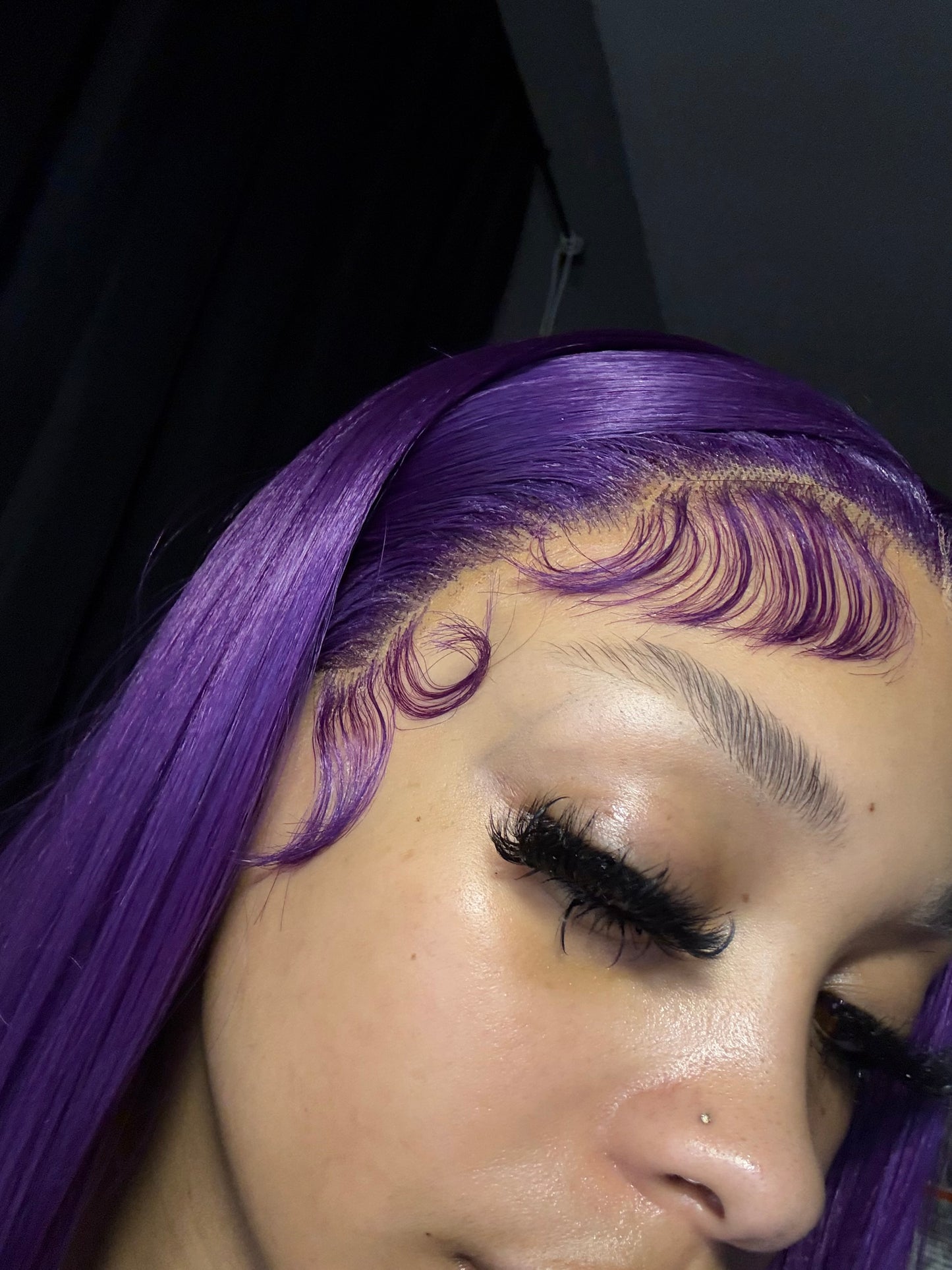 Purple 13x4 28 Inch Long Synthetic Wig
