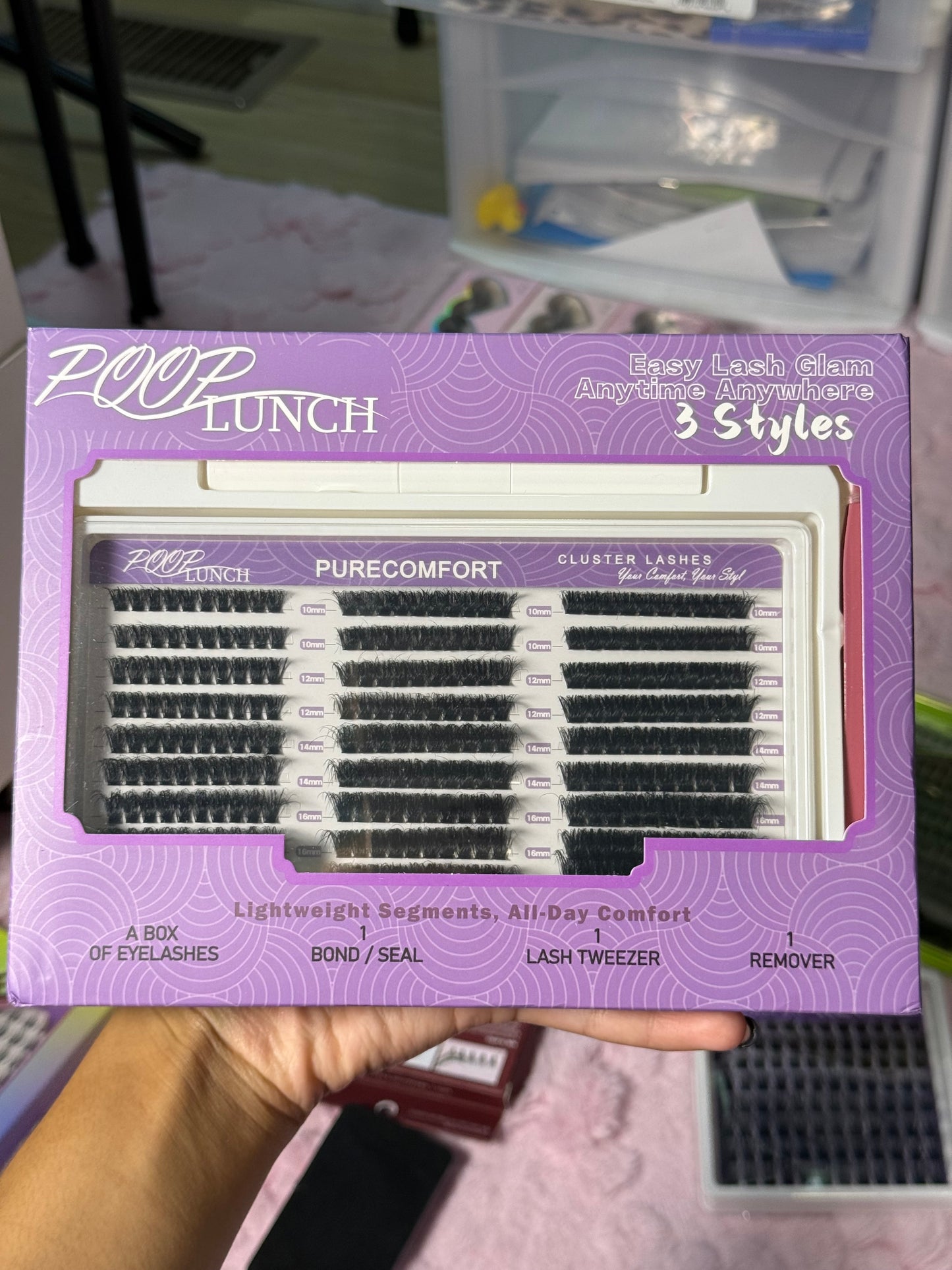 POOPLUNCH 3 different Styled Lash Clusters