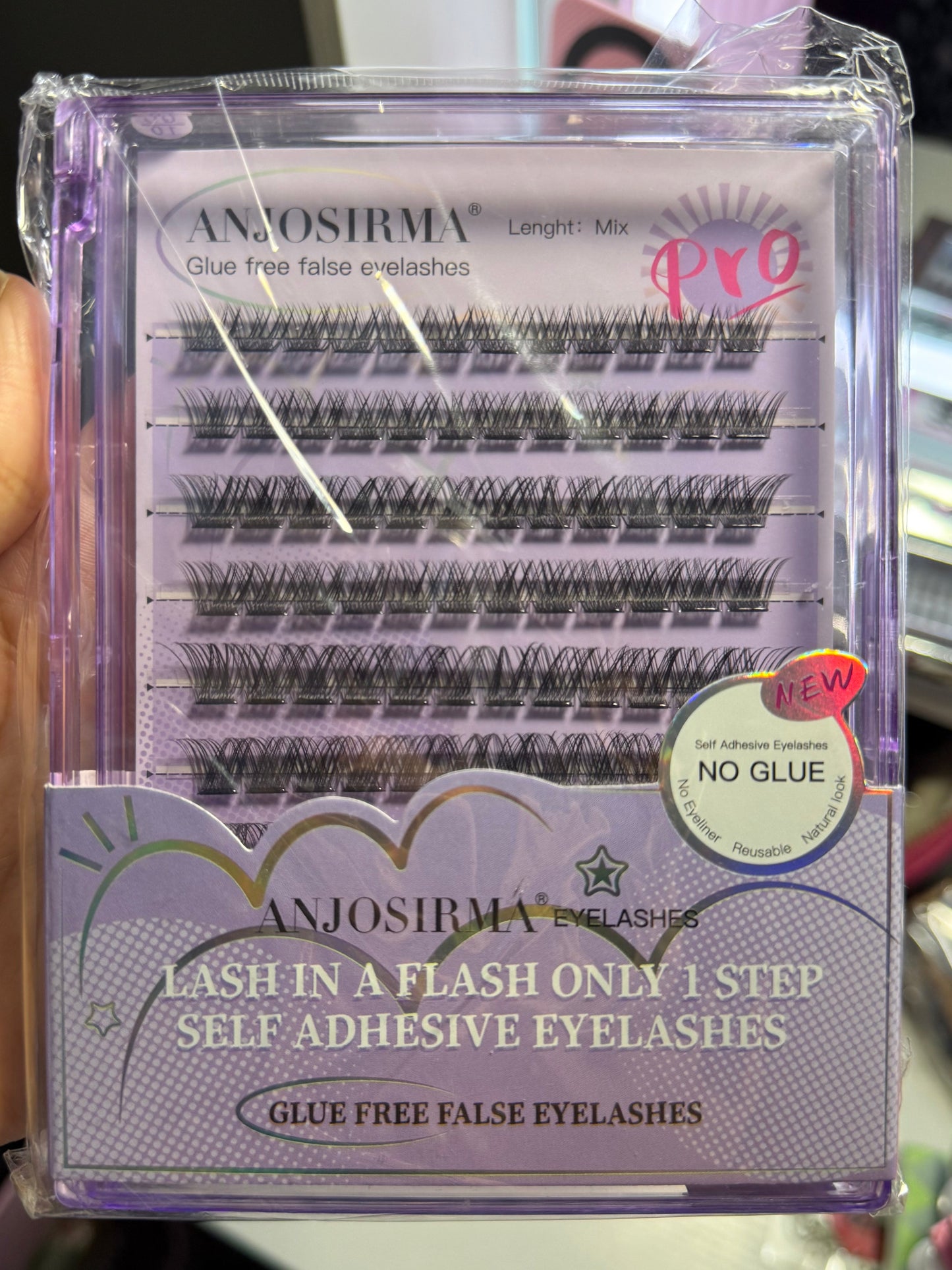 Glue Free Beginner Friendly Natural Lash Clusters / ANJOSIRMA Brand